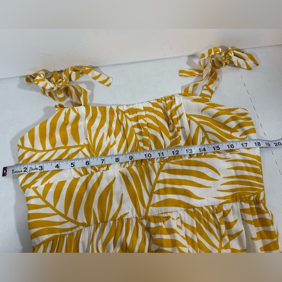 Ivy Street Boutique White Mustard woman Summer dress Sleeveless Sz M - Picture 12 of 15